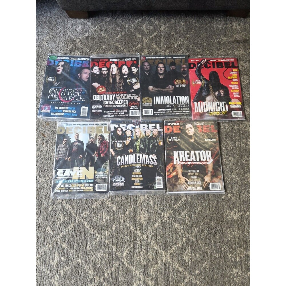 Huge Decibel Magazine Lot - 7 Issues - Includes Rare Flexi Discs 2022